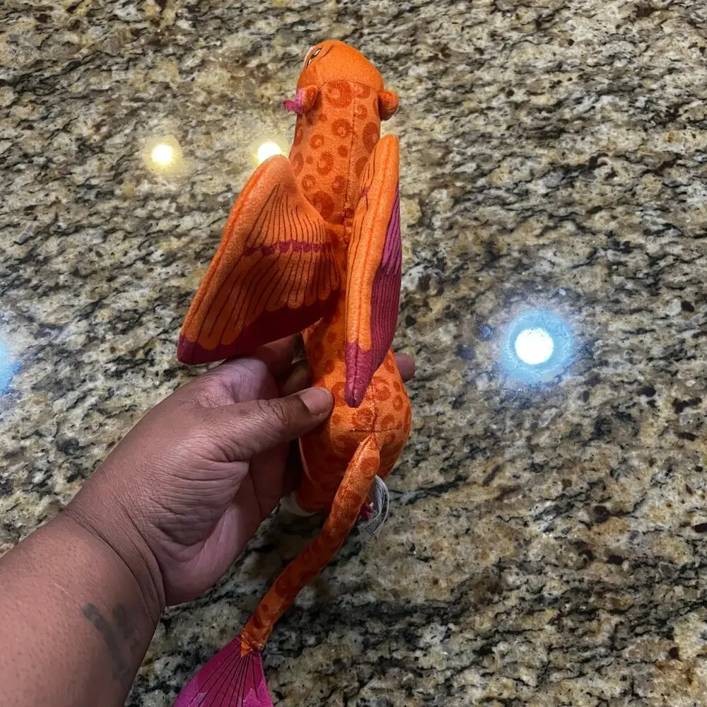 Disney Elena of Avalor Luna Stuffed Orange Pink Plush Flying‎ Jaquin Leopard 9”